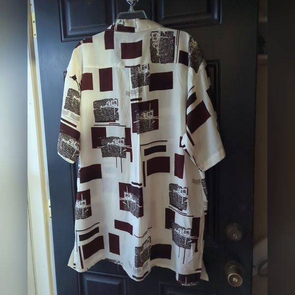 A Cut Above "Henri Valdise"  Button Up Brown & Cream Men's Size XL - Picture 2 of 11
